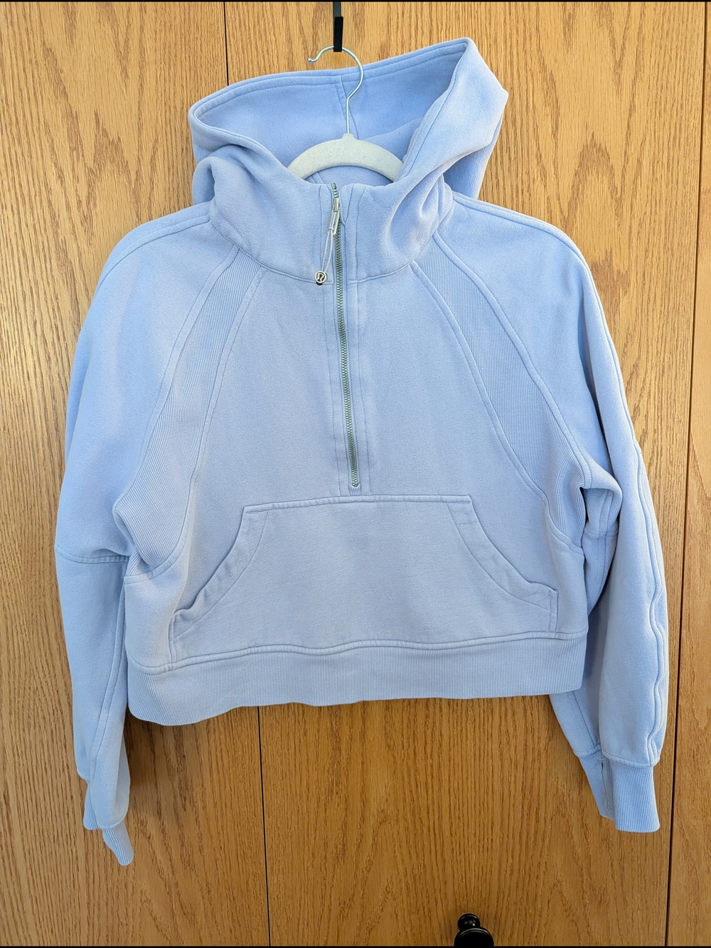 lululemon athletica Lilac Purple Cropped Half-Zip Scuba Hoodie